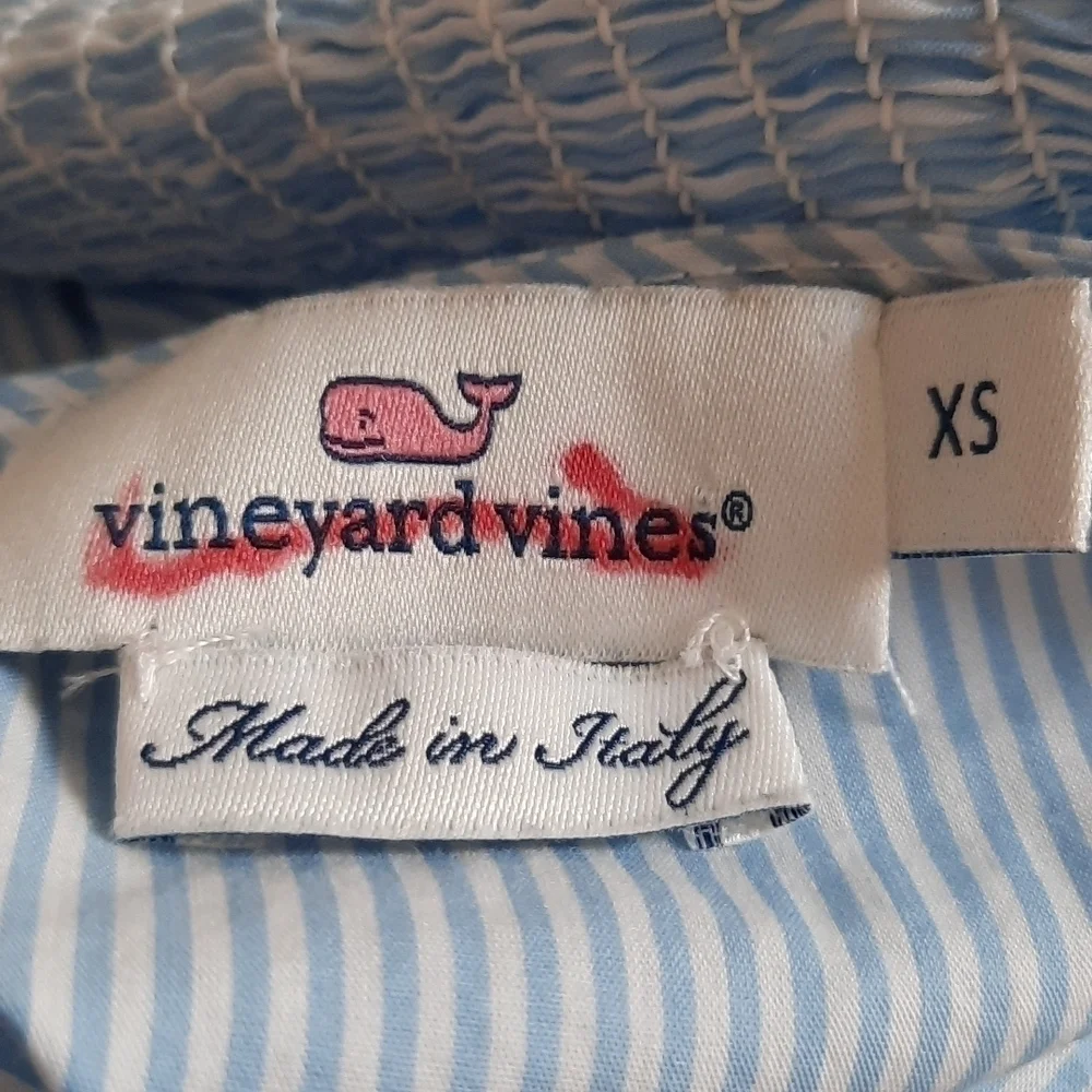 Vineyard Vines Blue White Striped Bell Sleeve Blouse Top XS